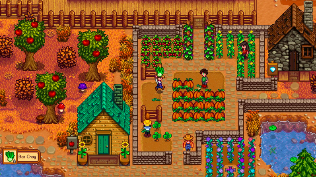 Stardew Valley gameplay in multiplayer mode. stardewvalley.net